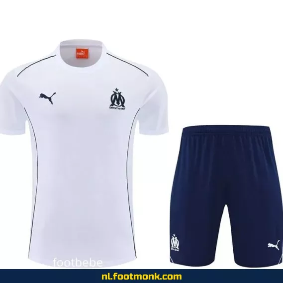 Origineel Marseille Thuisshirt 2025-2026 – Witte Voetbalshirts voor Dames & Heren – Personaliseerbaar