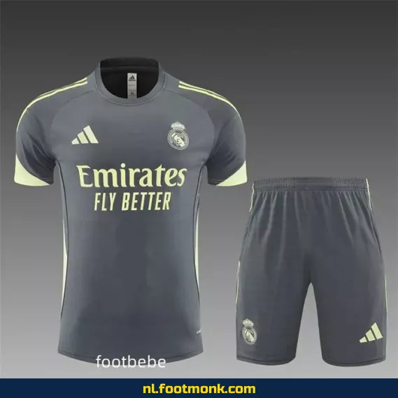 Real Madrid Voetbalshirt 2025-2026 - Grijs Donker | Officieel Voetbaltenue | Heren/Dames/Kinderen | Personaliseerbaar | Aanbieding
