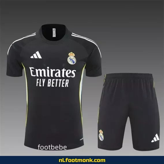 Real Madrid voetbalshirt 2025-2026 - Zwarte uitvoering – Officieel voetbaltenue – Heren & dames