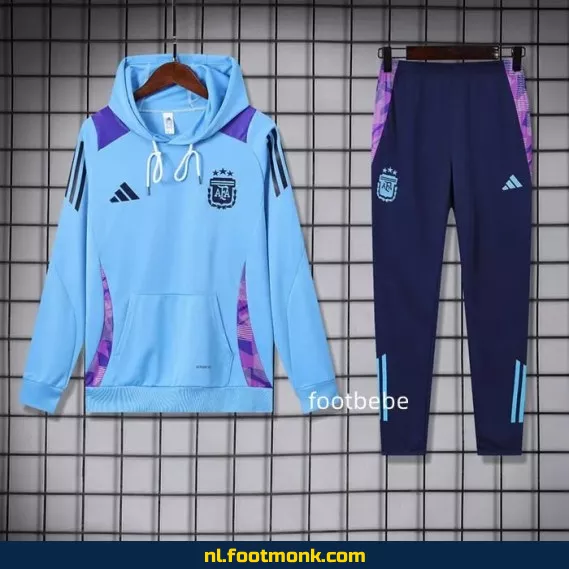 Argentijns voetbalshirt met capuche 2024-2025 - Blauw - Officieel fanwear