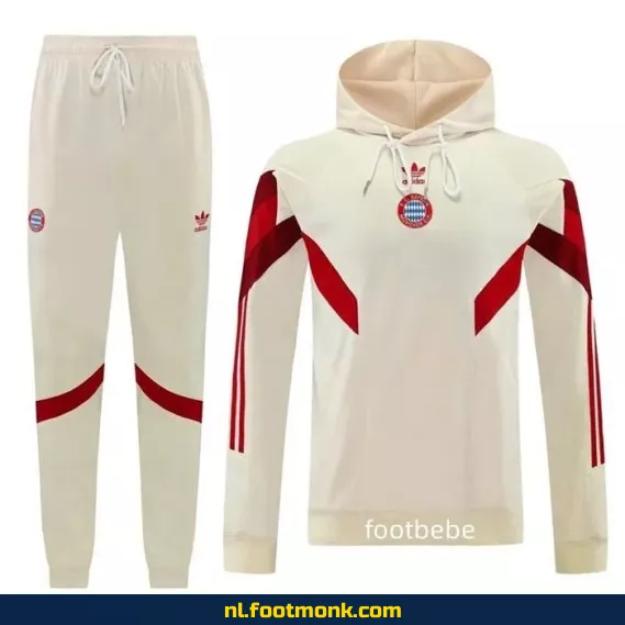 Bayern Munich 2024-2025 Hoodie Sweatshirt Wit – Officieel Voetbalshirt | Fanwear Collectie