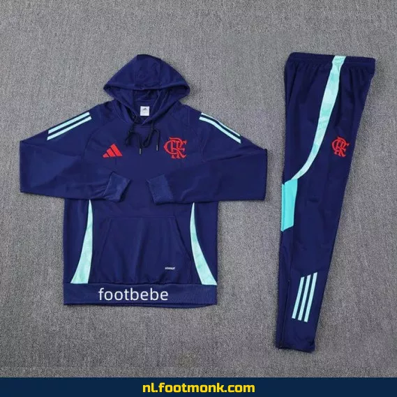 Flamengo 2024-2025 Blauw Voetbalshirt met Capuche – Officieel Supportersshirt | Voetbalshirts Dames & Heren | Aanbieding