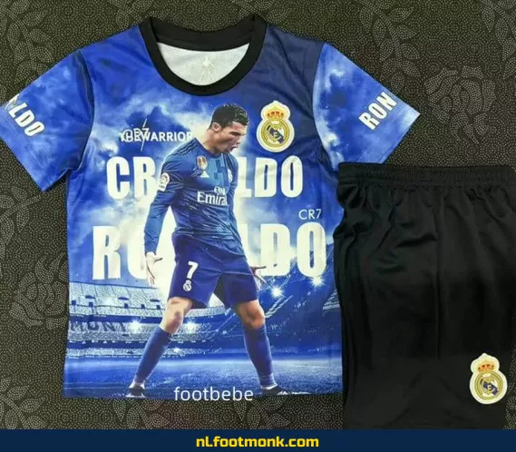 Officieel Real Madrid Voetbalshirt 2025 voor Kinderen - CR7 Maillot Blauw | Origineel Voetbalshirt | Personaliseerbaar