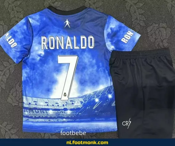 Officieel Real Madrid Voetbalshirt 2025 voor Kinderen - CR7 Maillot Blauw | Origineel Voetbalshirt | Personaliseerbaar
