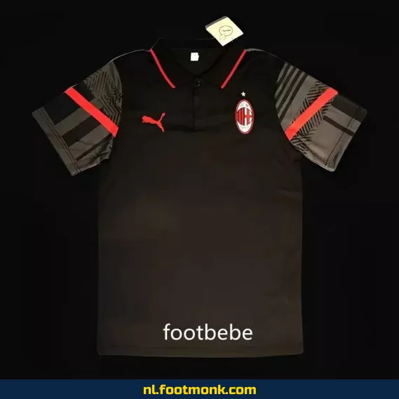 AC Milan Polo Voetbalshirt 2023-2024 - Zwart | Officieel Voetbalshirt | Heren & Dames | Fanwear | Aanbieding