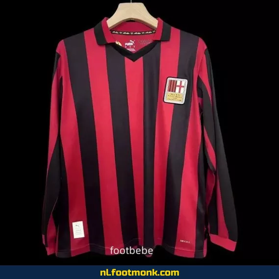 AC Milan 2024 125-jarig jubileum voetbalshirt met lange mouwen – Officieel voetbalshirt voor heren – Origineel voetbaltenue – Fanwear aanbieding