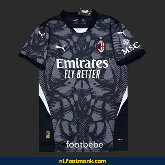 AC Milan 2024-2025 Zwart Keepersshirt – Officieel Voetbalshirt | Voetbalshirts Dames/Heren | Fanwear Aanbieding