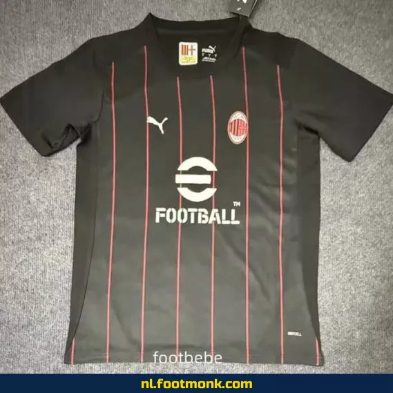 AC Milan Voetbalshirt 2025-2026 Concept - Zwarte Editie | Officieel Fanwear | Heren & Dames | Personaliseerbaar