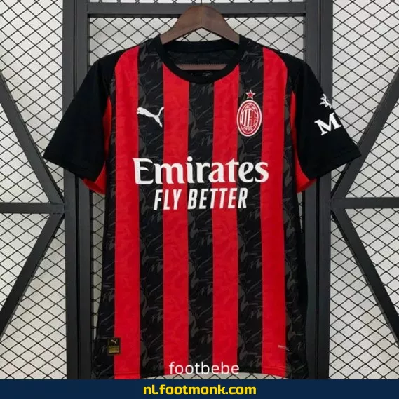 AC Milan Thuisshirt 2025-2026 | Officieel Voetbalshirt | Dames & Heren | Met Bedrukking