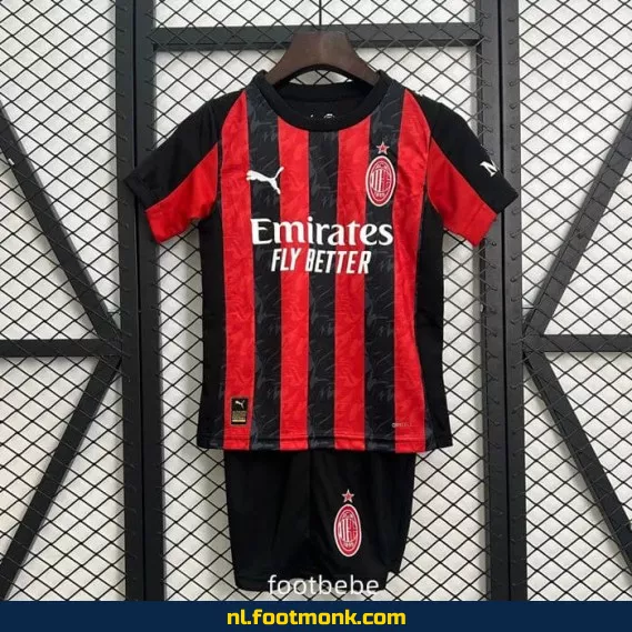 AC Milan Thuisshirt Kinderen 2025-2026 | Officieel Voetbalshirt | Personaliseerbaar