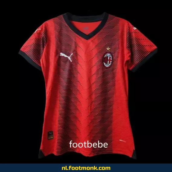 AC Milan Dames Thuisshirt 2023-2024 – Rood Voetbalshirt | Officieel Voetbaltenue | Fanwear | Aanbieding