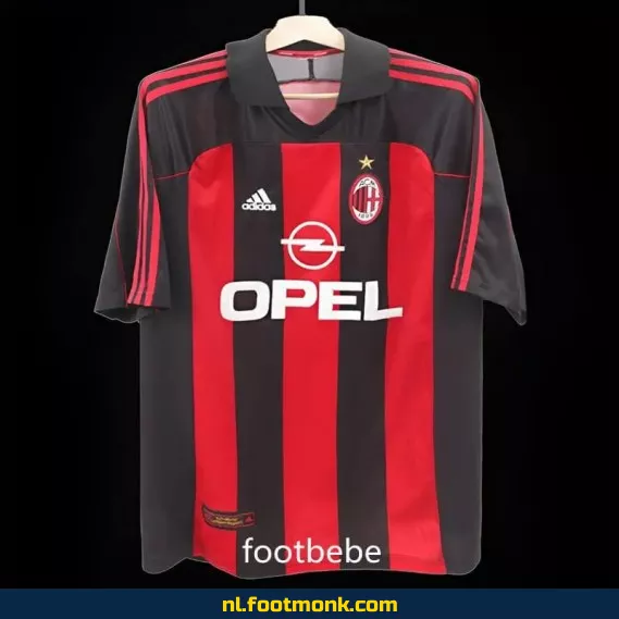 AC Milan Vintage Voetbalshirt 2000-2001 Thuis – Officieel Retro Voetbalshirt | Voetbalshirts Dames & Heren | Originele Fanwear