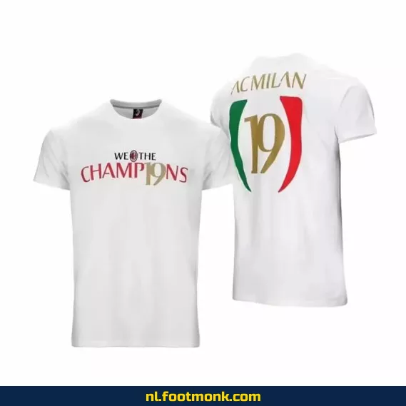 AC Milan WE THE CHAMP19NS Wit Voetbalshirt – Officieel Voetbaltenue 2023 | Heren & Dames | Origineel, Personaliseerbaar | Snelle Levering