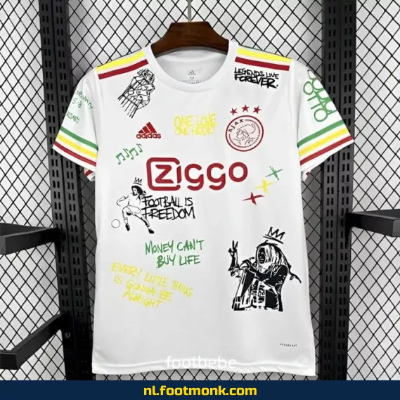 Ajax Vintage Voetbalshirt 2021-2022 - Wit | Officieel Retro Shirt | Voetbalshirt Dames/Heren | Origineel Ajax Shirt