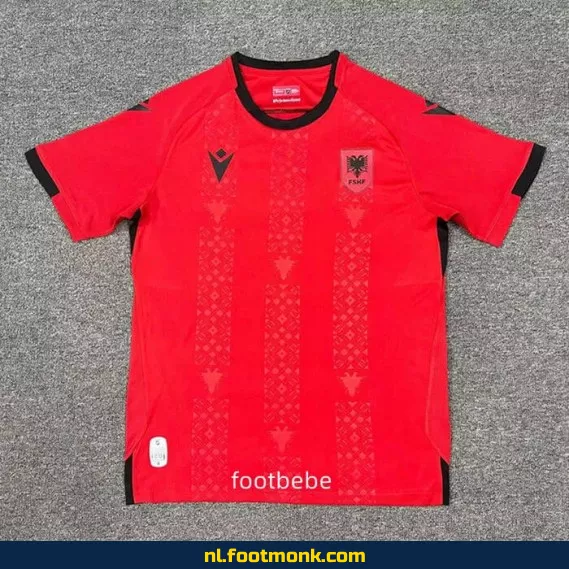 Albanië Thuisshirt 2024-2025 – Rood Voetbalshirt | Officieel & Origineel