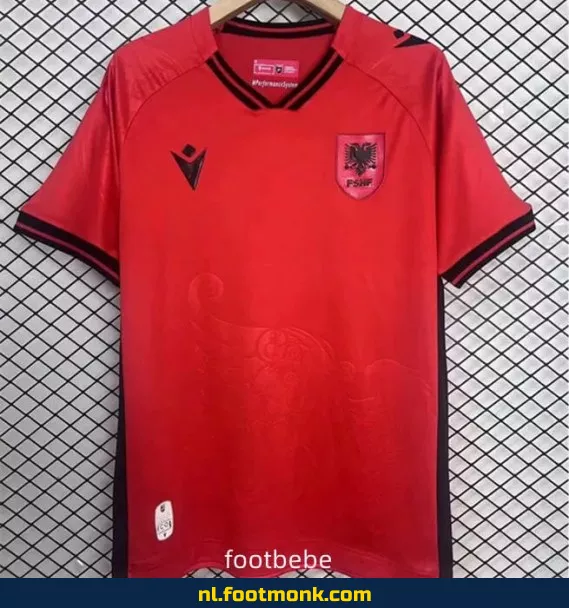 Albanië Thuisshirt 2025-2026 – Rood Voetbalshirt | Officieel & Origineel | Voetbalshirts Dames/Heren/Kinderen | Personaliseerbaar | Snelle Levering