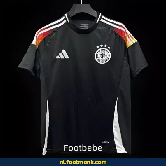 Zwart Duitsland 2024 Trainingsvoetbalshirt – Officieel Voetbalshirt voor Supporters
