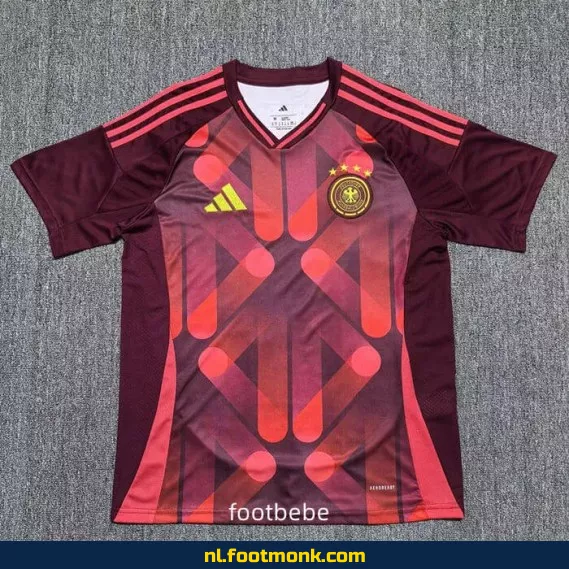 Duitsland 2025 uit tenue voetbalshirt - rood | Officieel voetbaltenue | Heren & dames | Aanbieding