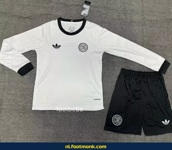 Duits Voetbalshirt Kinderen 2024 – 125 Jaar Wit Lange Mouwen – Officieel Voetbalshirt