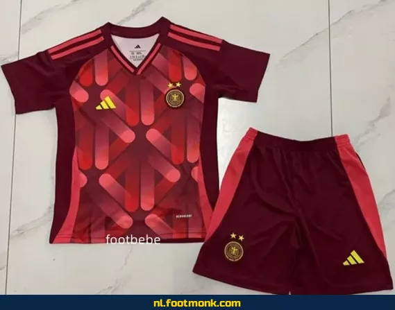 Duitsland voetbalshirt kinderen 2025 - Rood buiten tenue - Officieel voetbaltenue voor kids