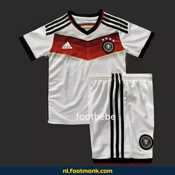 Vintage Duitsland Voetbalshirt Kinderen 2014 - Thuis Wit - Officieel Retro Voetbaltenue