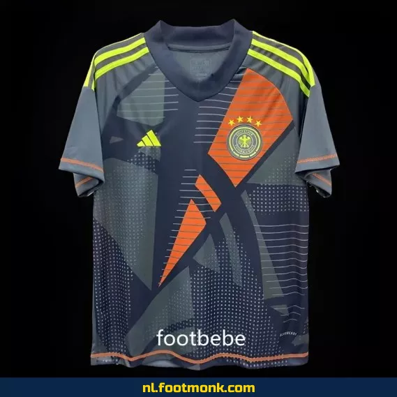 Zwart Duitsland Euro 2024 keeperstenue – Officieel voetbalshirt voor keepers