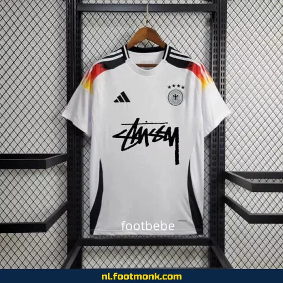 Stussy Duitsland Thuisshirt 2024 Wit – Officieel Voetbalshirt voor Heren en Dames | Fanwear | Aanbieding