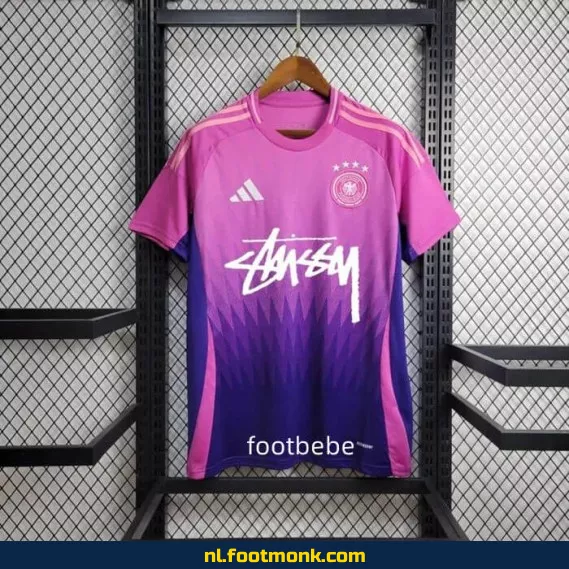 Stussy Duitsland Voetbalshirt 2024 Uit Thuiskleur Violet – Officieel Voetbalshirt