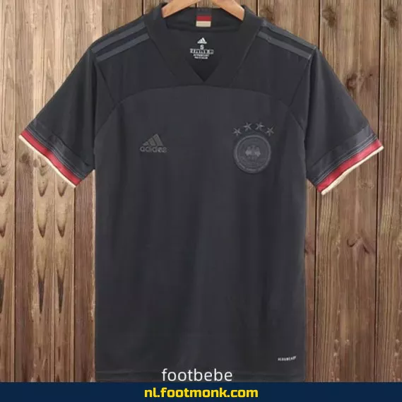 Vintage Duitsland Voetbalshirt 2020 - Zwart Uit Shirt | Officieel Retro Voetbaltenue | Heren & Dames | Fanwear Aanbieding