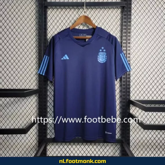 Argentinië Voetbalshirt 2023 Drie Sterren Marineblauw Pre-Match – Officieel Fanwear