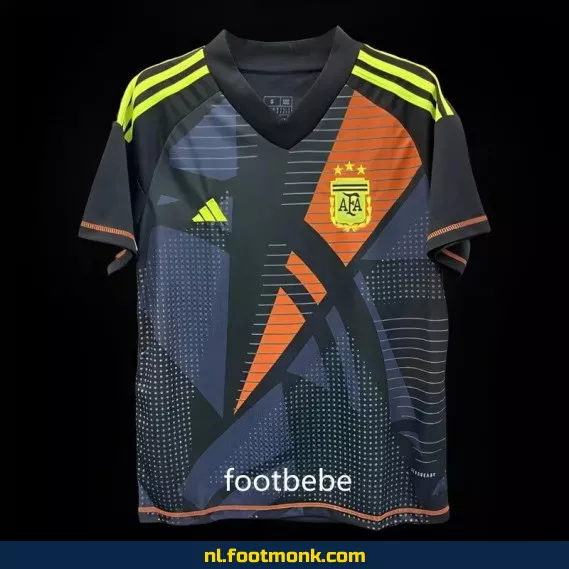 Argentijns keepersshirt 2024 - Zwart voetbalshirt voor heren - Officieel voetbalshirt keeper - Fanwear aanbieding
