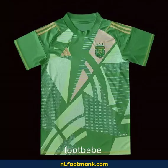 Argentijns keepersshirt 2024 - Groen voetbalshirt voor doelmannen | Officieel voetbaltenue | Aanbieding