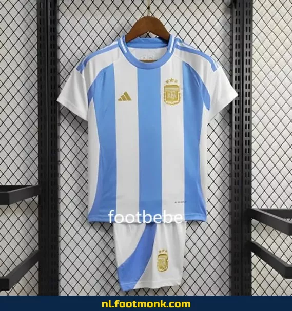 Argentijns voetbalshirt voor kinderen 2024 – 3 sterren – Thuisuitvoering – Officieel voetbalshirt