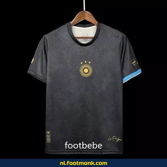 Argentinië Voetbalshirt 2023-2024 - La Pulga Speciale Editie Zwart | Officieel Voetbalshirt | Fanwear | Aanbieding