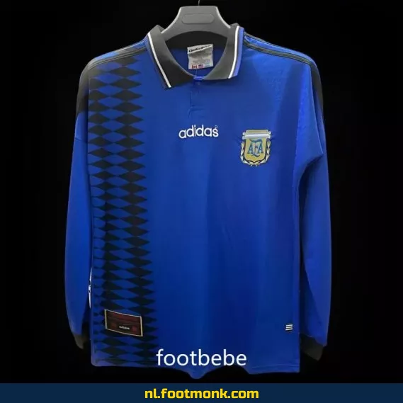 Argentinië Vintage Voetbalshirt 1994 - Officieel Retro Thuisshirt met Lange Mouwen - Authentiek Voetbalshirt voor Supporters