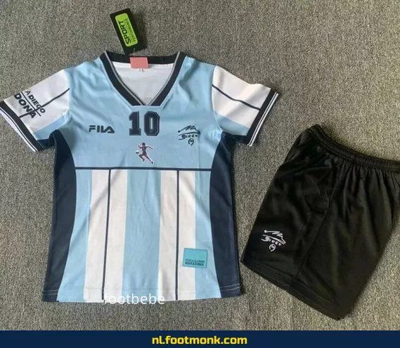 Argentijns Vintage Voetbalshirt Kinderen 10 - Maradona 2001 - Officieel Retro Voetbalshirt