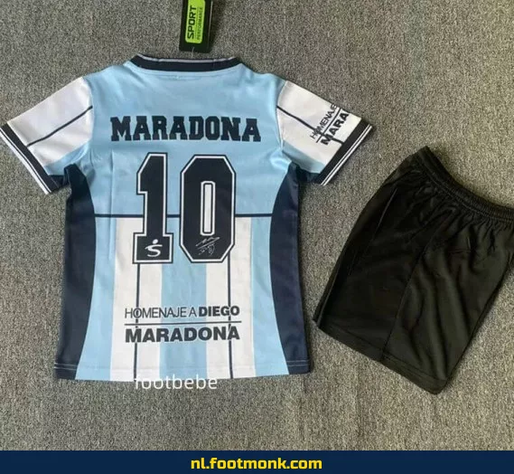 Argentijns Vintage Voetbalshirt Kinderen 10 - Maradona 2001 - Officieel Retro Voetbalshirt