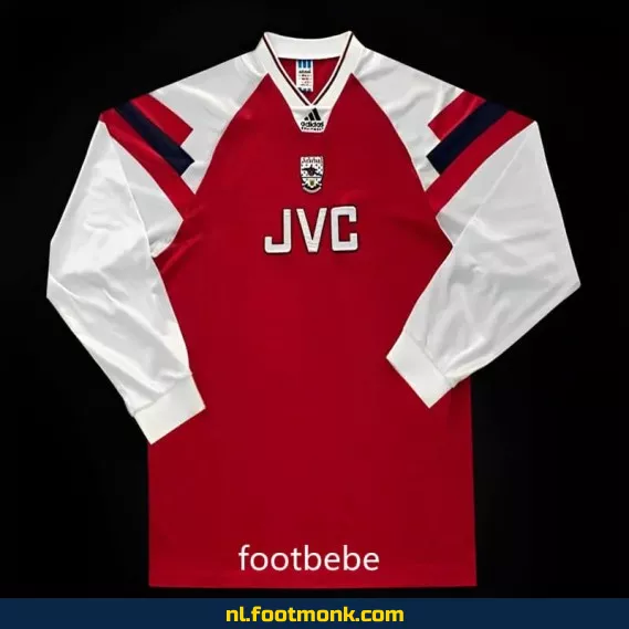 Arsenal Vintage Voetbalshirt 1992-1994 Thuis – Lange Mouwen – Officieel Retro Voetbaltenue