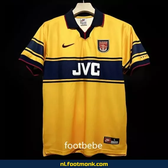 Arsenal Vintage Voetbalshirt 1997-1999 Uit Shirt Geel - Officieel Retro Voetbalshirt