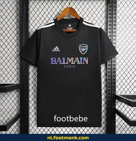 Arsenal x Balmain 2024/2025 Zwart Voetbalshirt – Officieel Voetbaltenue voor Supporters – Heren & Dames