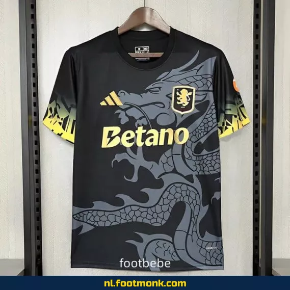 Aston Villa voetbalshirt 2025-2026 Dragon Noir - Officieel voetbaltenue voor heren en dames - Bestel nu online