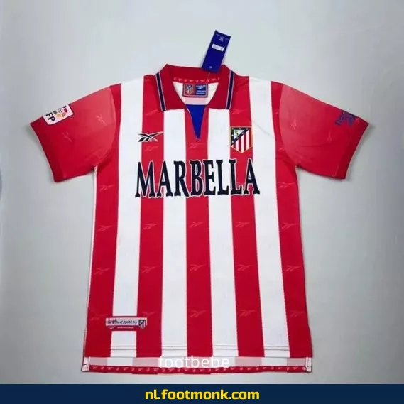 Atletico Madrid Vintage Voetbalshirt 1998-1999 Thuistenue - Officieel Retro Voetbalshirt
