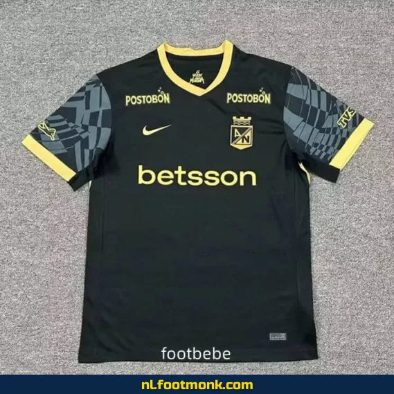 Atlético Nacional Uit Thuisshirt 2025-2026 - Zwart Voetbalshirt | Officieel Voetbalshirt | Heren & Dames | Fanshirt | Aanbieding