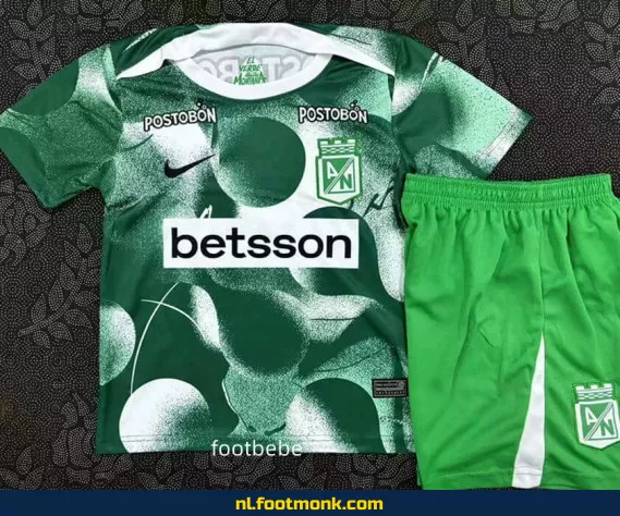 Atlético Nacional Kinder Voetbalshirt 2025-2026 - Groen | Officieel Voetbalshirt | Voetbalshirt Kinderen | Fanwear | Aanbieding