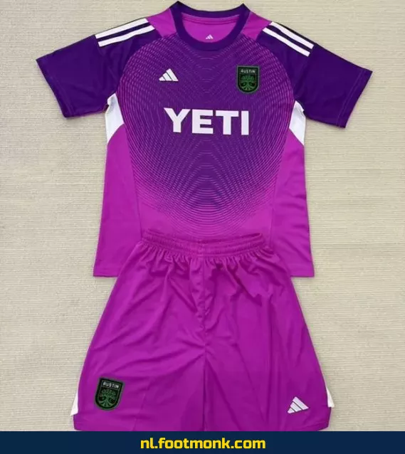 Maillot Austin Kinderen 2025-2026 Violet – Officieel Voetbalshirt | Customizen | Aanbieding