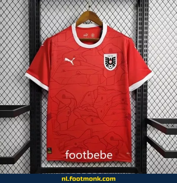 Officieel Oostenrijk Thuistenue Euro 2024 - Rood Voetbalshirt | Koop Nu