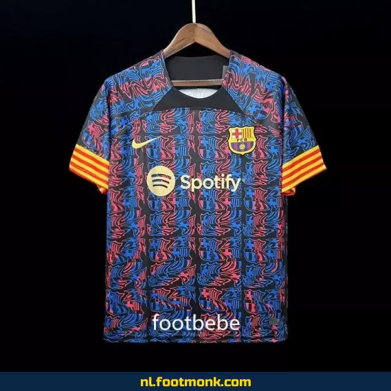 FC Barcelona 2023-2024 Camouflage Trainingsshirt – Officieel Voetbalshirt voor Dames & Heren
