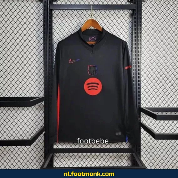 FC Barcelona 2024-2025 Uit-shirt lange mouwen zwart – Officieel voetbalshirt | Koop nu online