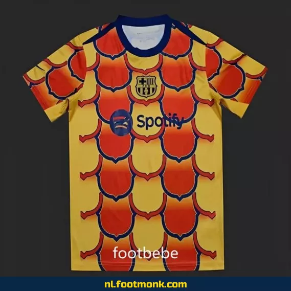 FC Barcelona Oranje Trainingsshirt 2024 - Officieel Voetbalshirt voor Dames & Heren