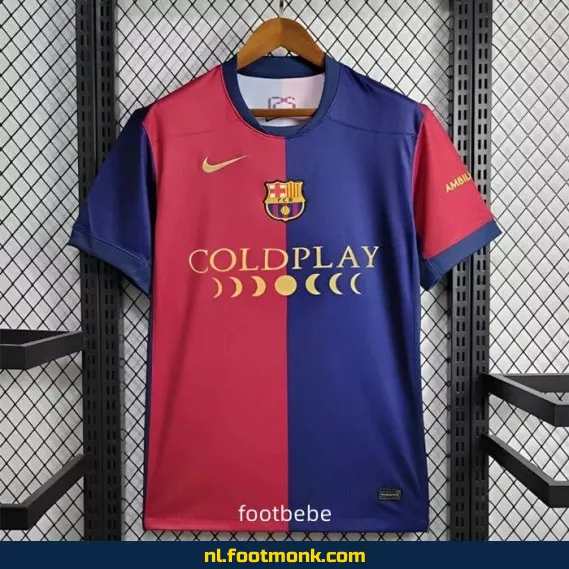 FC Barcelona Thuisshirt 2024-2025 – Officieel Coldplay Voetbalshirt | Dames & Heren | Personaliseerbaar | Snelle Levering